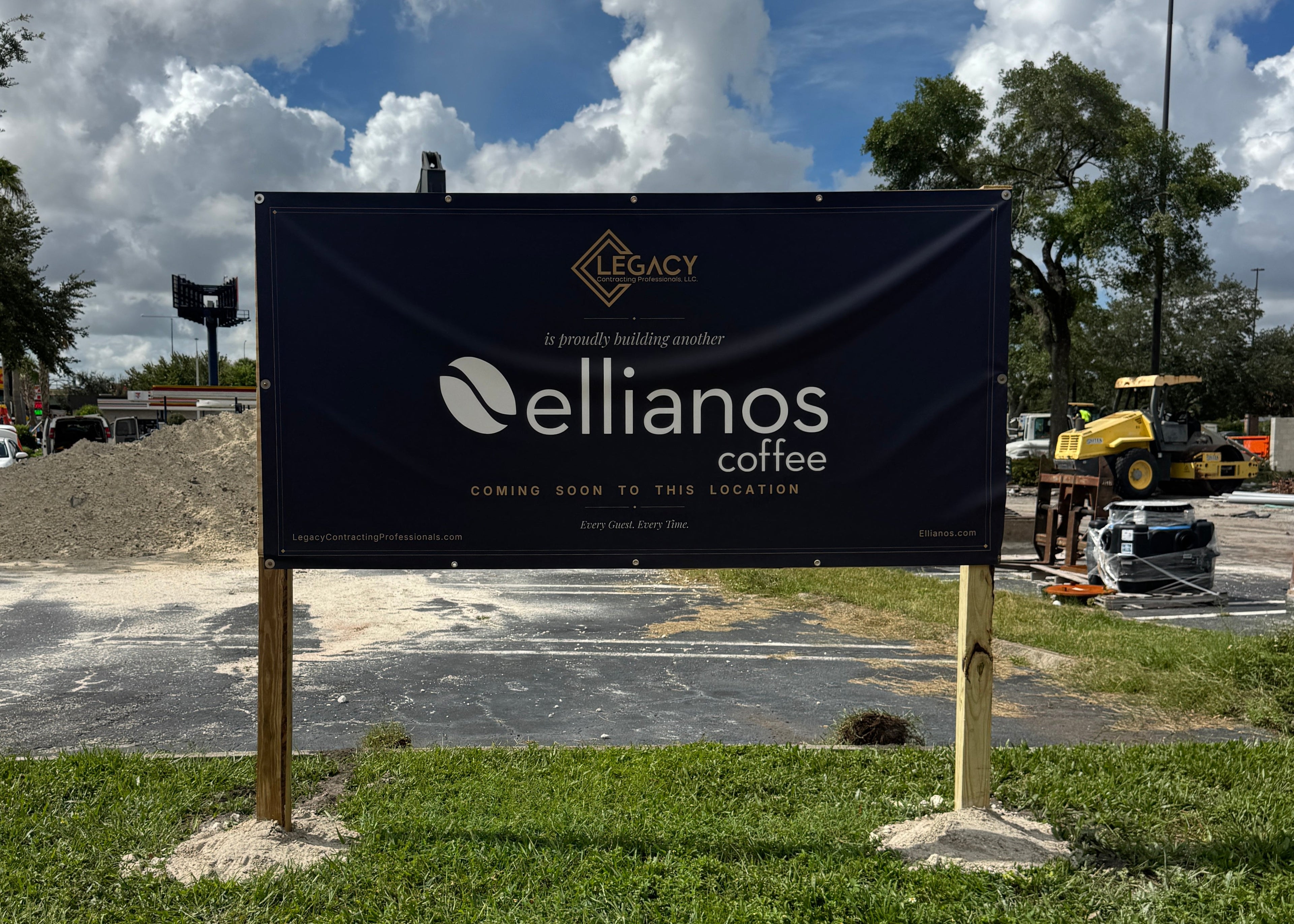 Ellianos Coffee site under construction in Orlando, Florida
