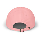 Ellianos baseball cap in pink with embroidered logo, side profile view