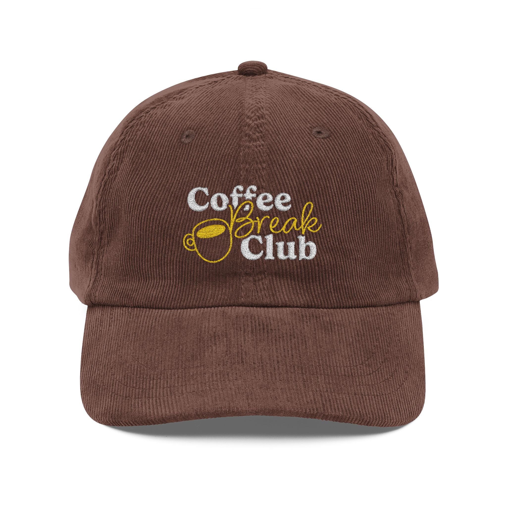 Coffee Break Club Corduroy Cap - Brown