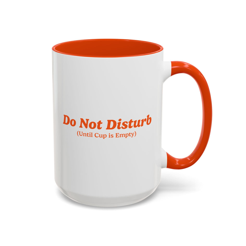 Ellianos Do Not Disturb Mug orange ceramic mug showing back of design