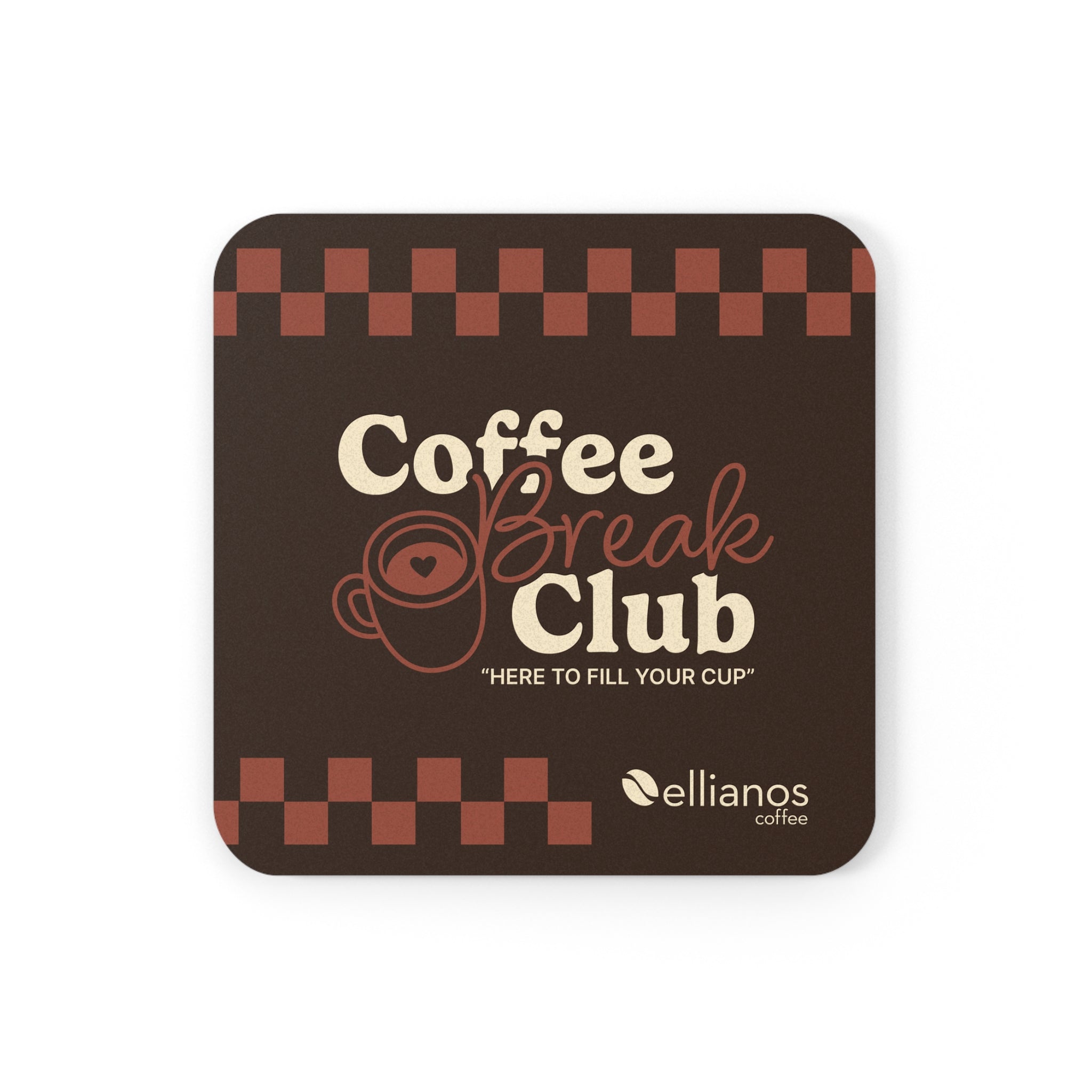 Coffee Break Club Coaster - Brown