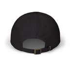 Ellianos baseball cap in black with embroidered logo, side profile view
