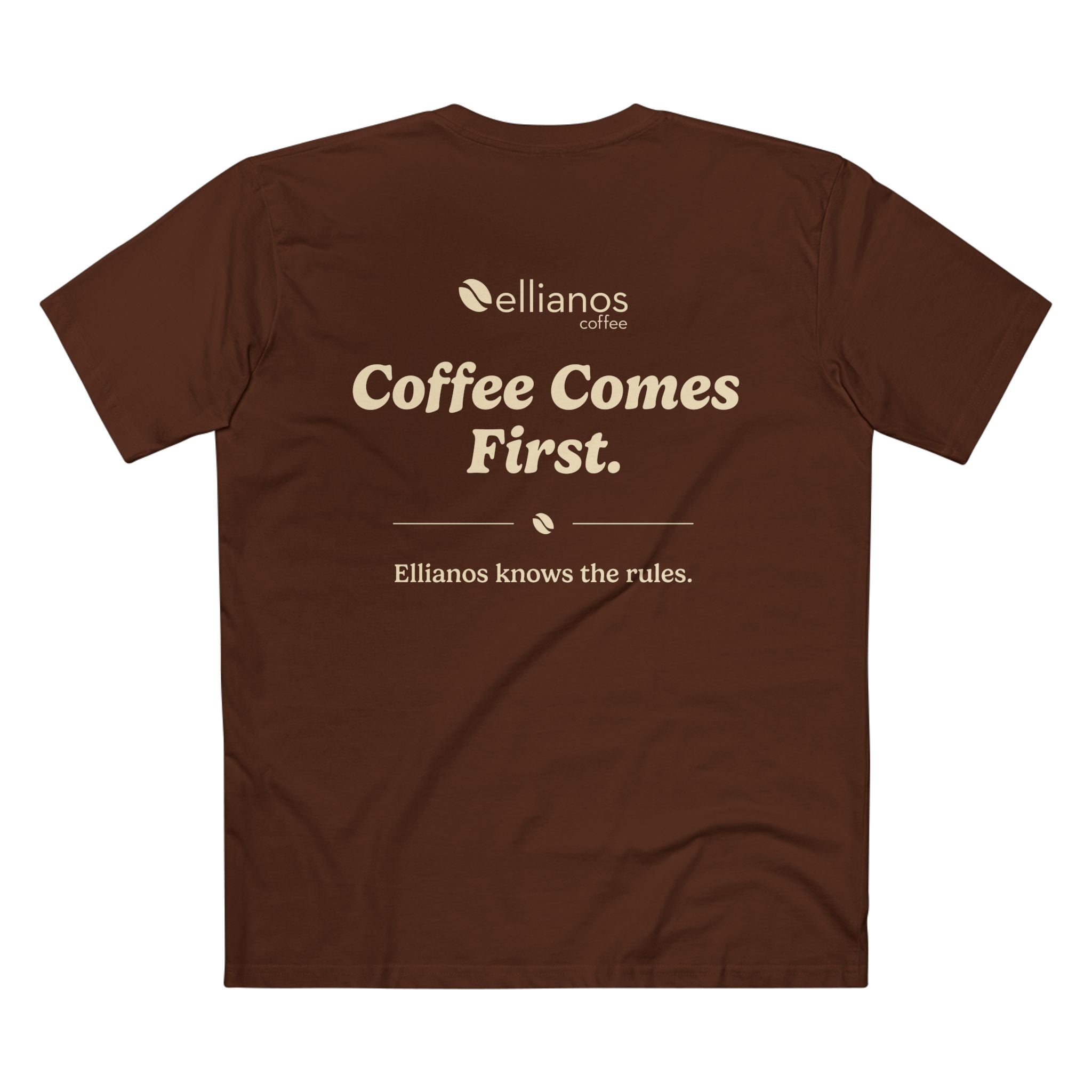 Ellianos Coffee Comes First T-Shirt t-shirt, detail view