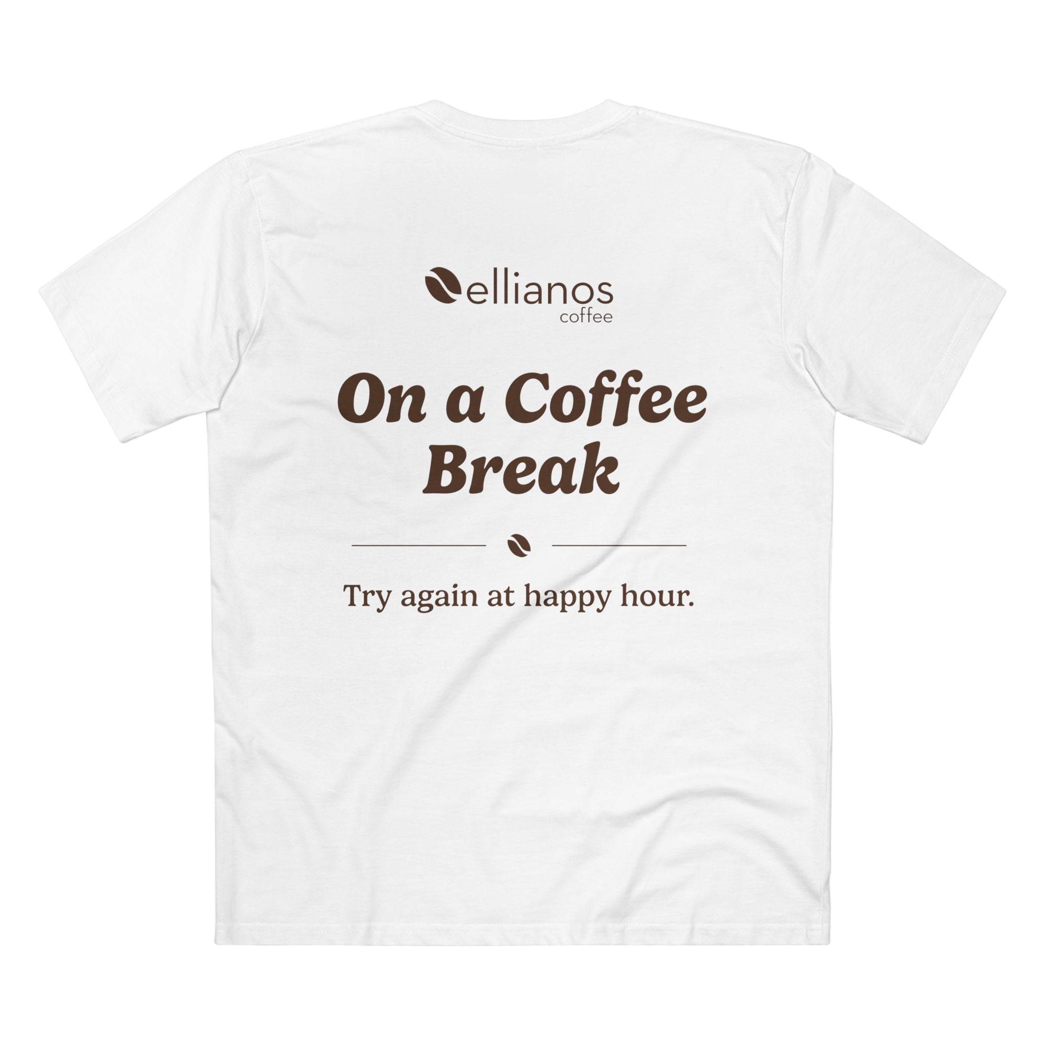 Ellianos On a Coffee Break T-Shirt t-shirt, worn on model, side