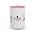 Ellianos Coffee Break Colored Mug pink ceramic mug, additional view 5