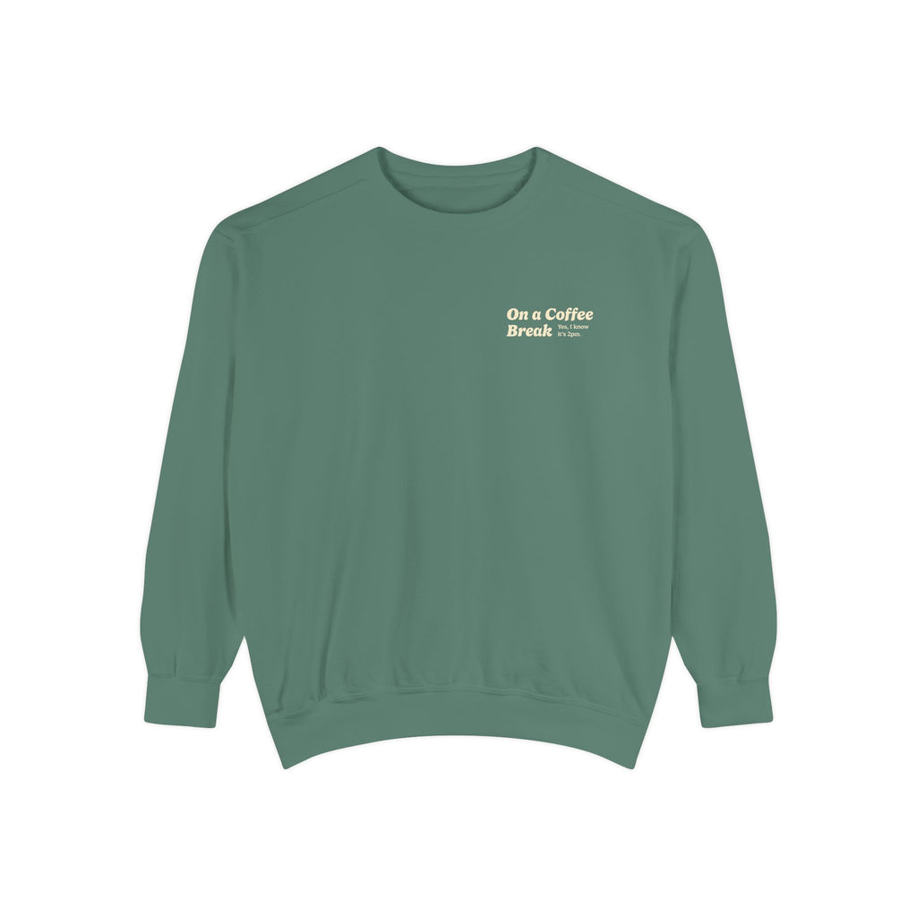 Ellianos On a Coffee Break Crewneck crewneck sweatshirt, lifestyle shot
