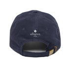 Ellianos corduroy cap in blue with embroidered logo, side profile view