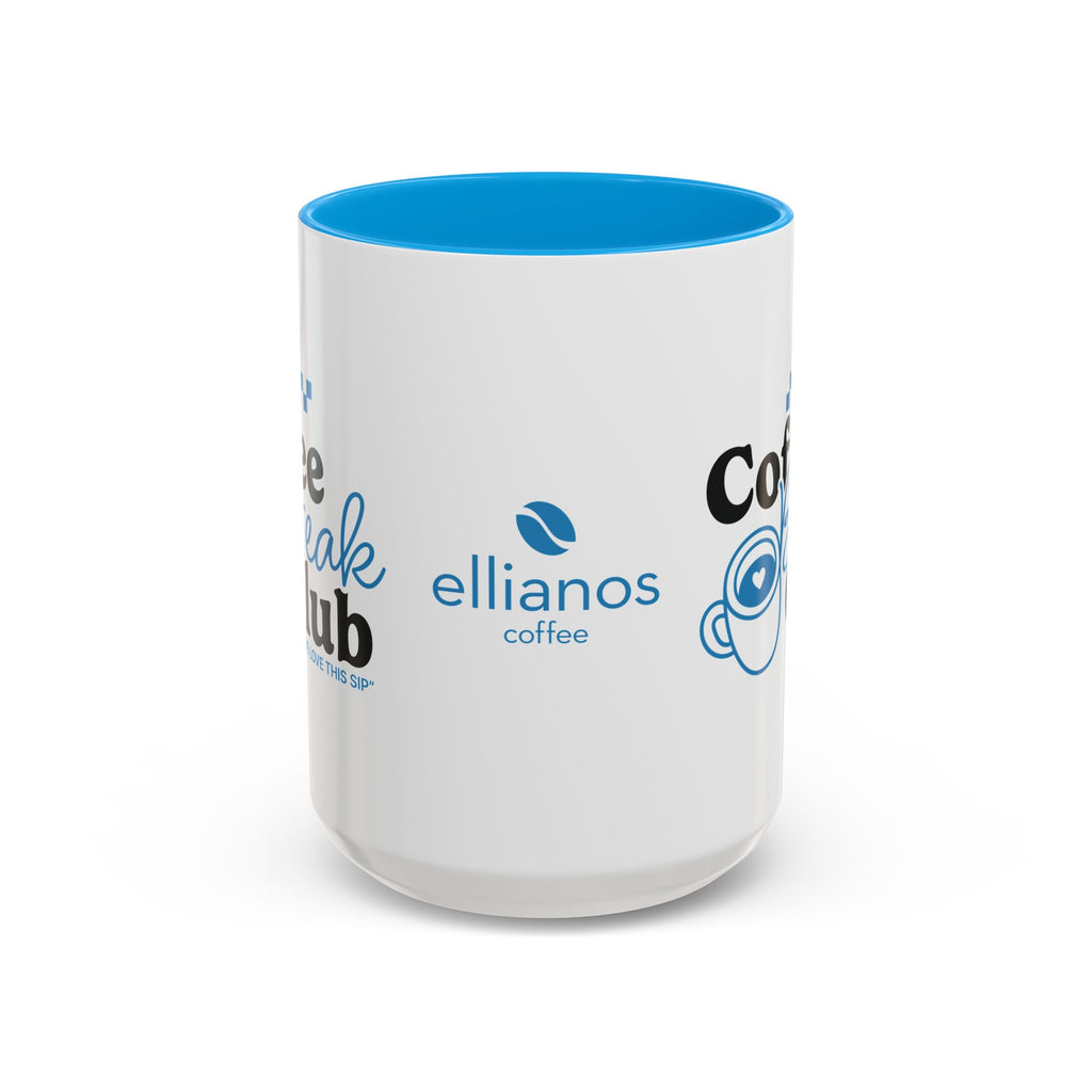 Ellianos Coffee Break Colored Mug blue ceramic mug, additional view 5