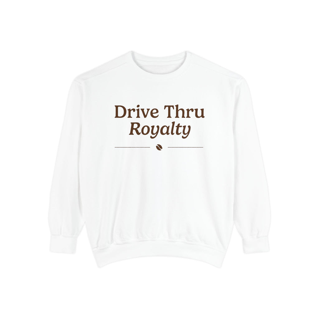 Ellianos Drive Thru Royalty Crewneck crewneck sweatshirt, worn on model, front