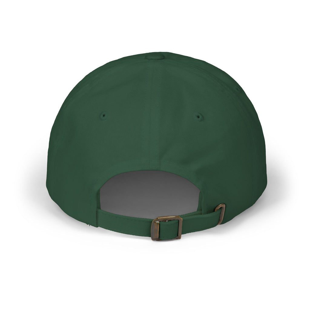Ellianos baseball cap in green with embroidered logo, side profile view