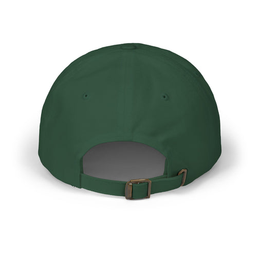 Ellianos baseball cap in green with embroidered logo, side profile view