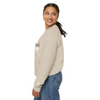 Ellianos Coffee Break Club Embroidered Crewneck crewneck sweatshirt in sand, three-quarter view