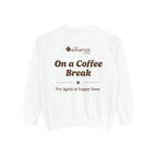Ellianos On a Coffee Break Crewneck crewneck sweatshirt, worn on model, front