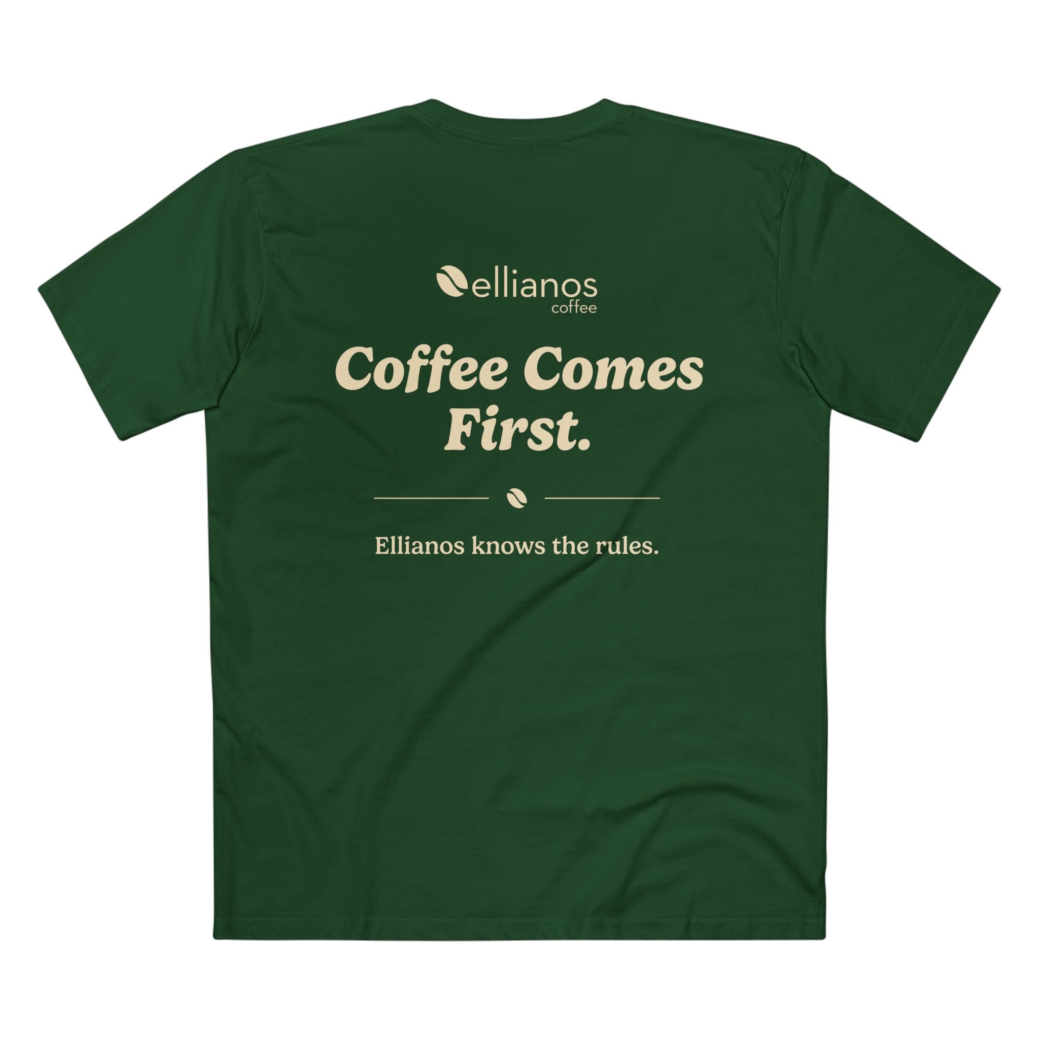 Ellianos Coffee Comes First T-Shirt t-shirt, alternate color view