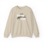 Ellianos Coffee Break Club Embroidered Crewneck crewneck sweatshirt in sand, back design view