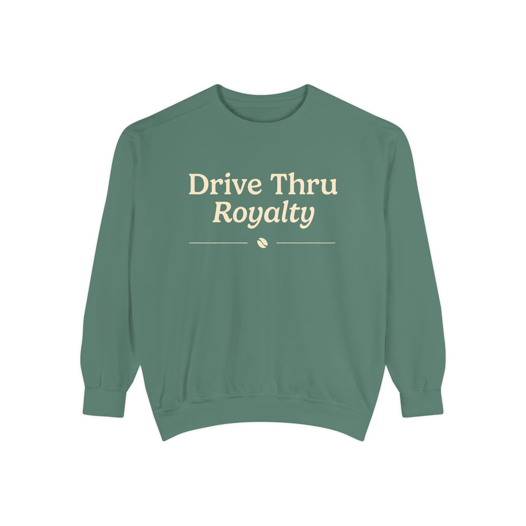 Ellianos Drive Thru Royalty Crewneck crewneck sweatshirt, close-up of print detail