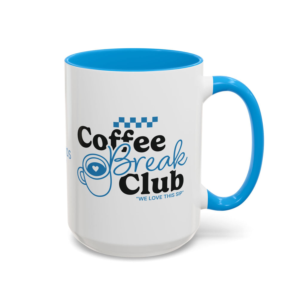 Ellianos Coffee Break Colored Mug blue ceramic mug, additional view 6