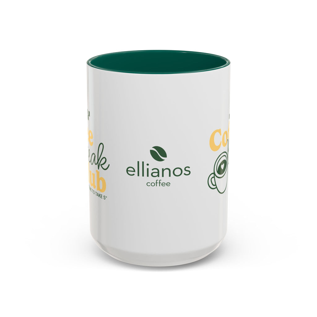 Ellianos Coffee Break Colored Mug green ceramic mug, additional view 5