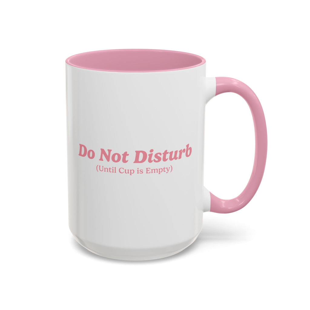 Ellianos Do Not Disturb Mug pink ceramic mug showing back of design