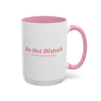 Ellianos Do Not Disturb Mug pink ceramic mug showing back of design