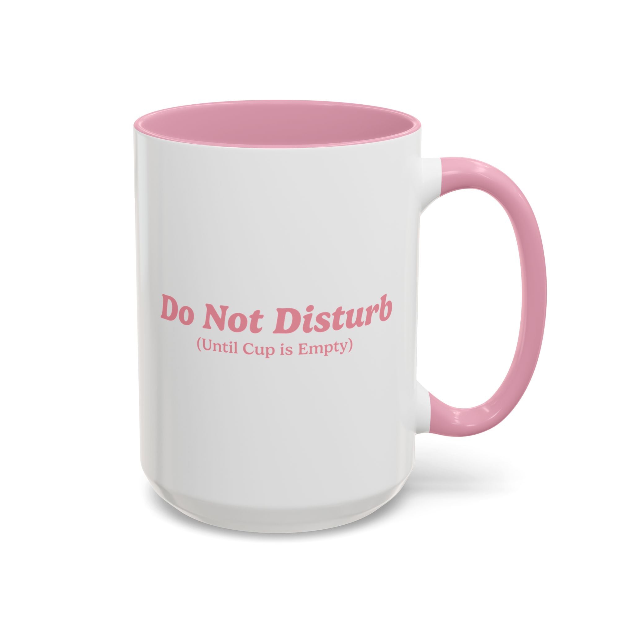 Ellianos Do Not Disturb Mug pink ceramic mug showing back of design