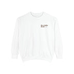 Ellianos On a Coffee Break Crewneck crewneck sweatshirt, close-up of print detail