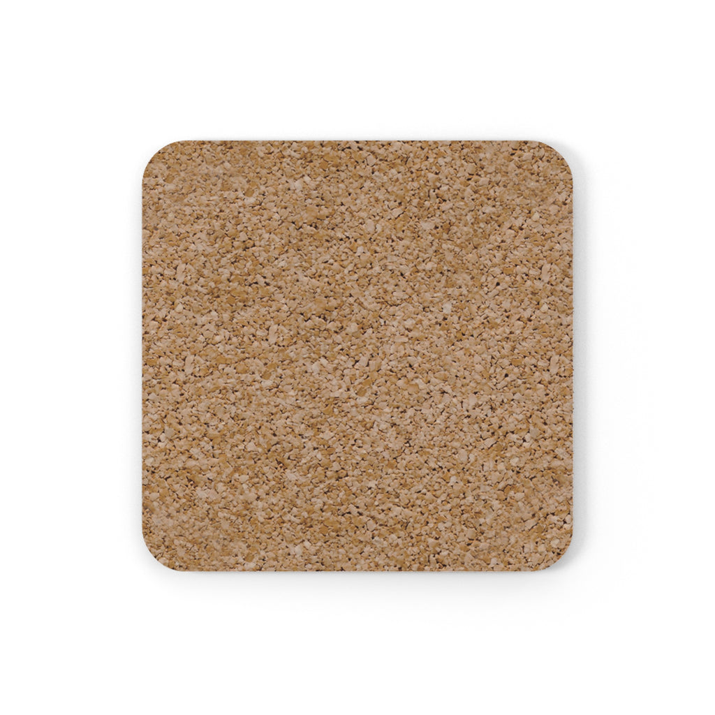Coffee Break Club coaster in black showing bottom and thickness
