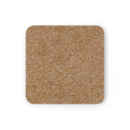 Coffee Break Club coaster in black showing bottom and thickness