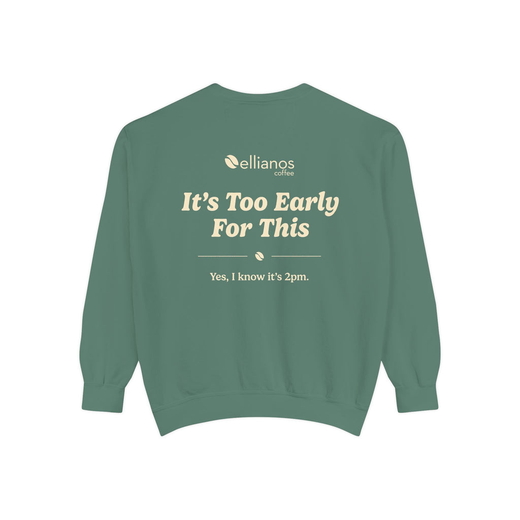 Ellianos It's Too Early For This Crewneck crewneck sweatshirt, detail view