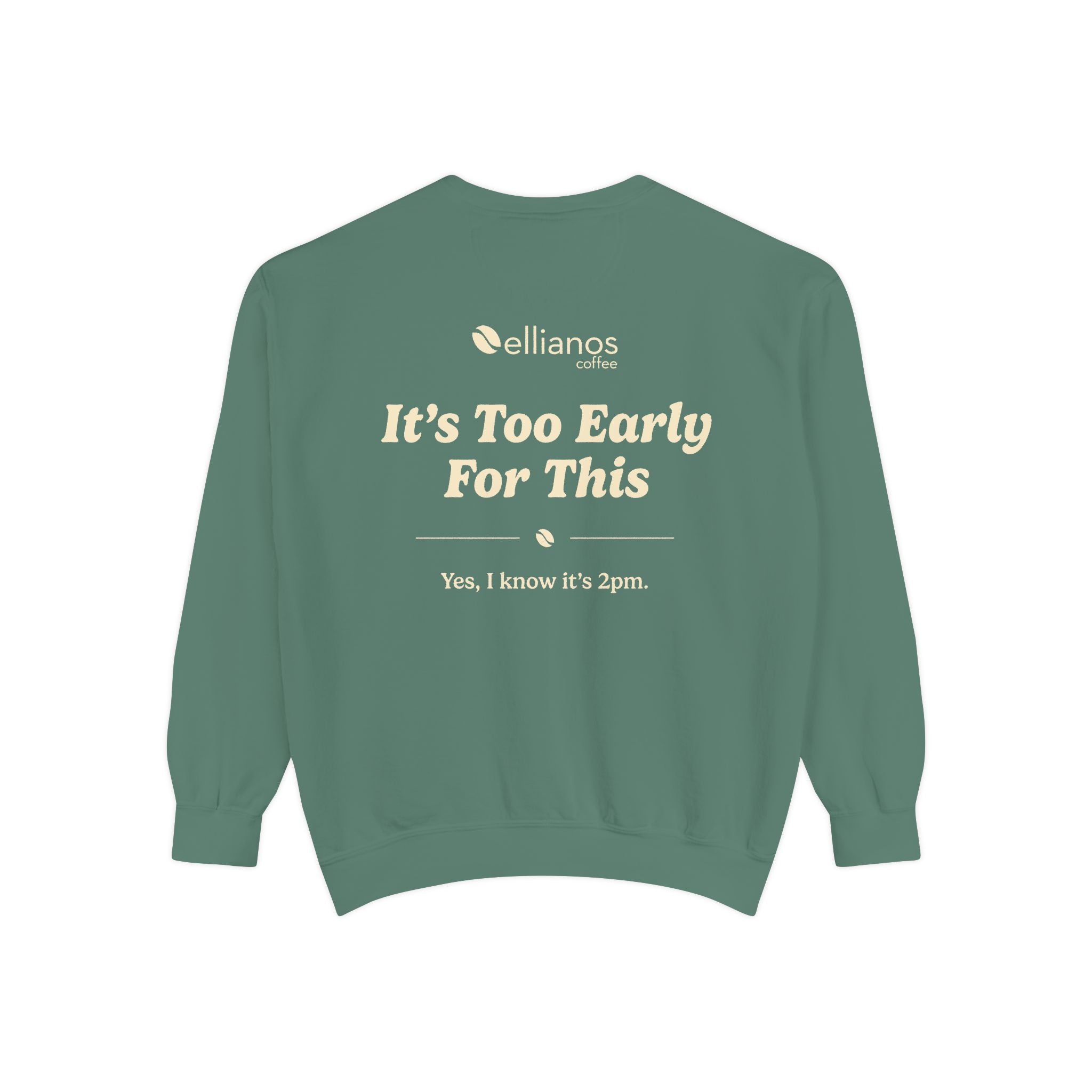 Ellianos It's Too Early For This Crewneck crewneck sweatshirt, detail view