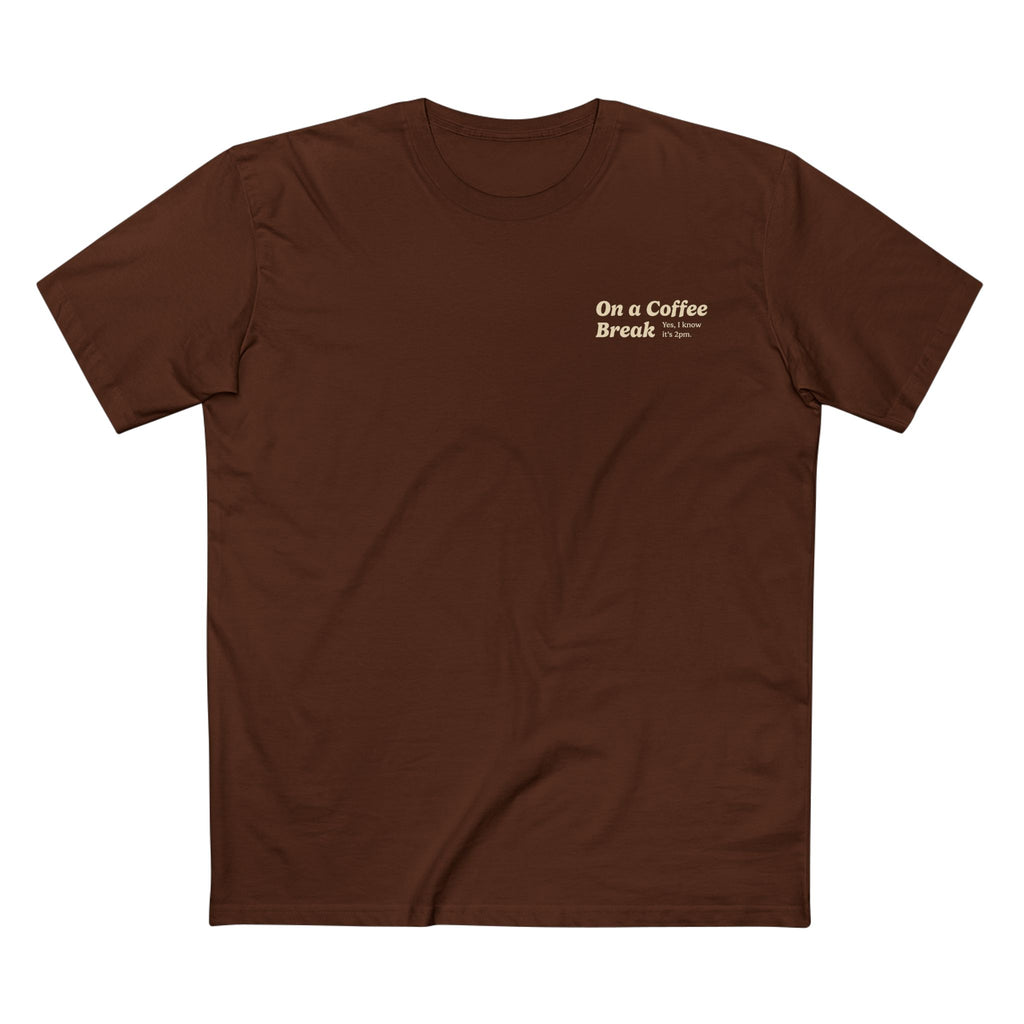 Ellianos On a Coffee Break T-Shirt t-shirt, close-up of print detail