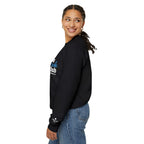 Ellianos Coffee Break Club Embroidered Crewneck crewneck sweatshirt in black, three-quarter view