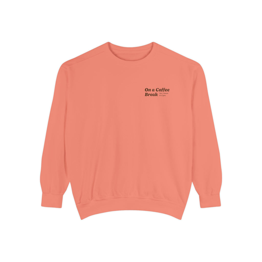 Ellianos On a Coffee Break Crewneck crewneck sweatshirt, three-quarter view