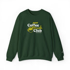 Ellianos Coffee Break Club Embroidered Crewneck crewneck sweatshirt in green, back design view