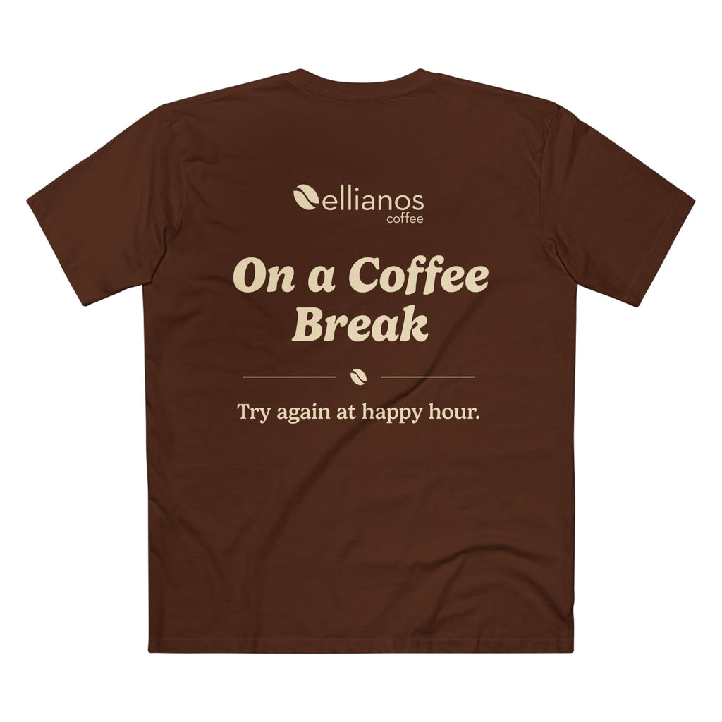 Ellianos On a Coffee Break T-Shirt t-shirt, worn on model, front