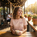 Ellianos Coffee Comes First T-Shirt t-shirt, back design view