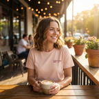 Ellianos Coffee Comes First T-Shirt t-shirt, back design view