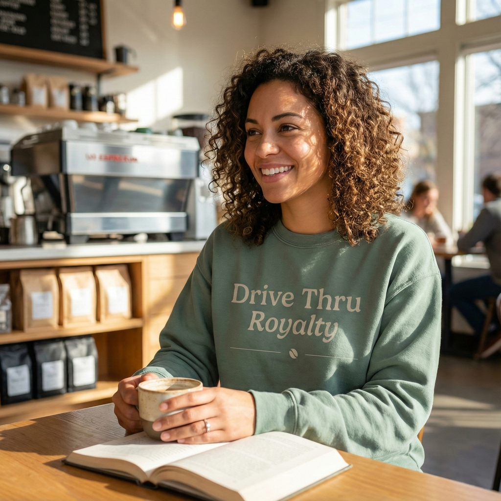 Ellianos Drive Thru Royalty Crewneck crewneck sweatshirt in green