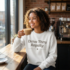 Ellianos Drive Thru Royalty Crewneck crewneck sweatshirt in white