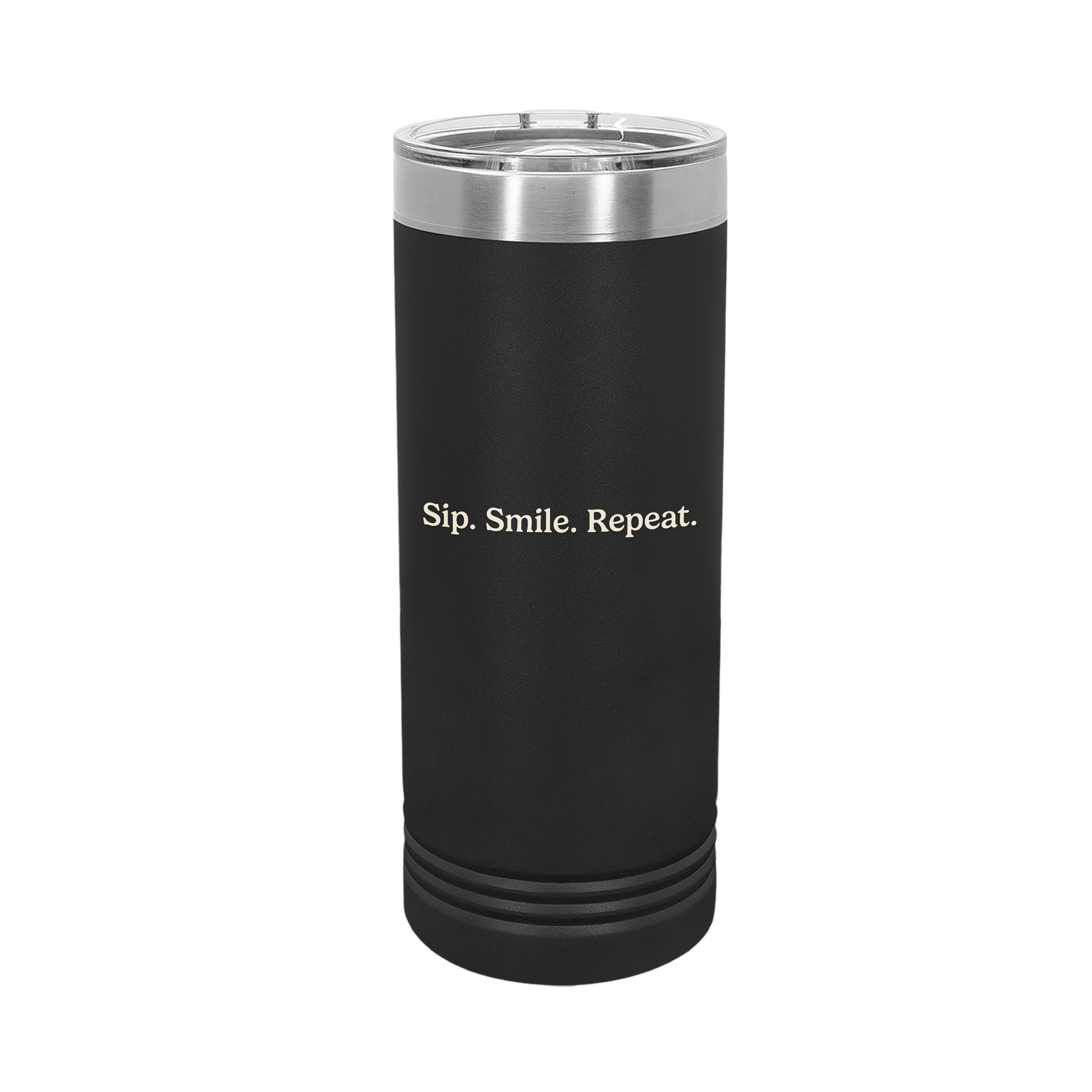 Ellianos Sip Smile Repeat Tumbler insulated tumbler showing full wrap-around design