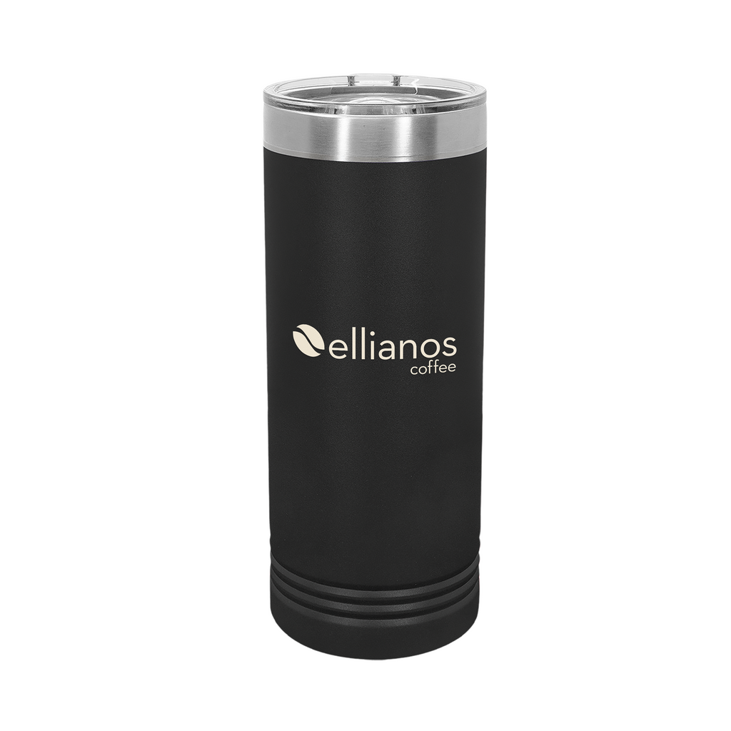 Ellianos Sip Smile Repeat Tumbler insulated tumbler, three-quarter angle view
