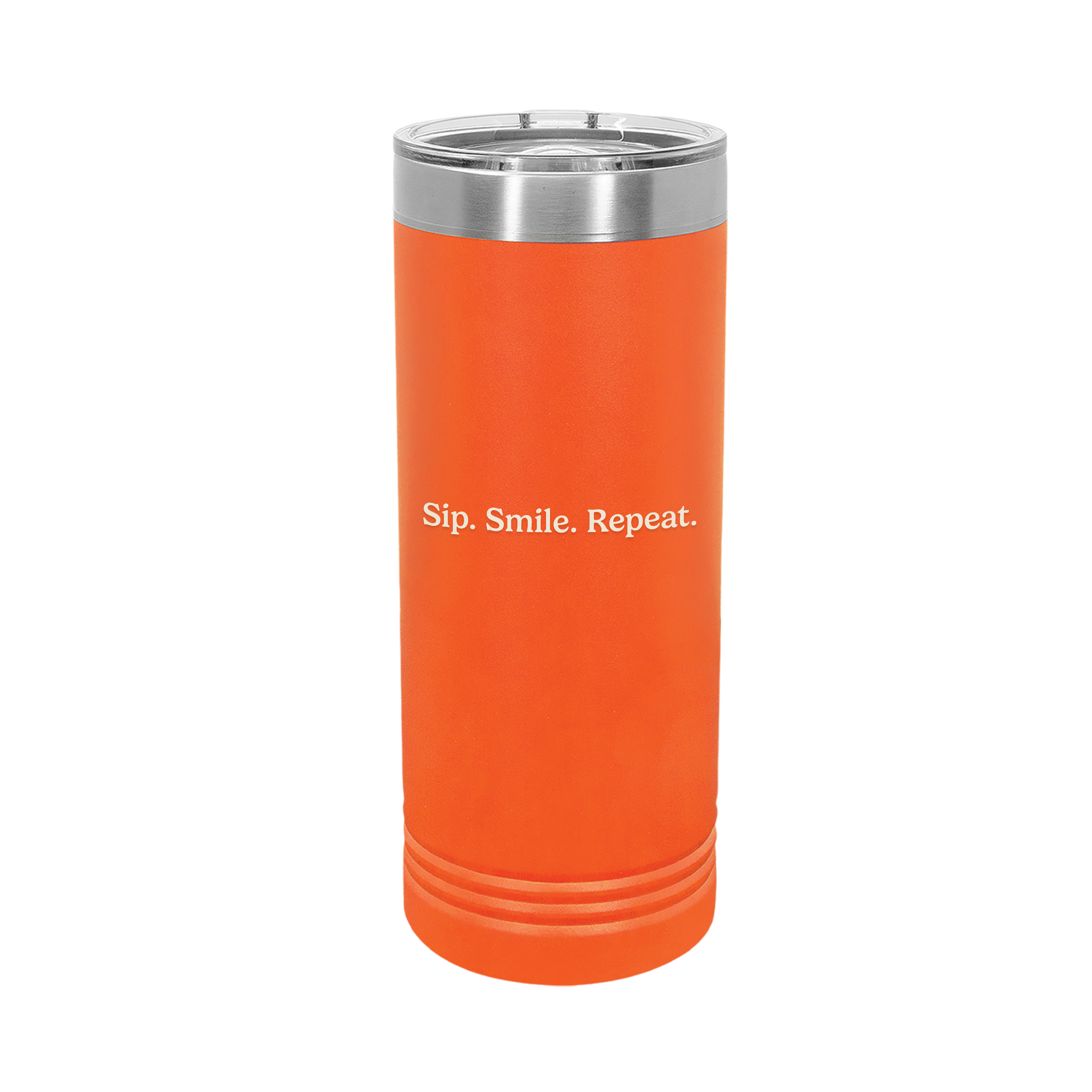 Ellianos Sip Smile Repeat Tumbler insulated tumbler, lifestyle shot