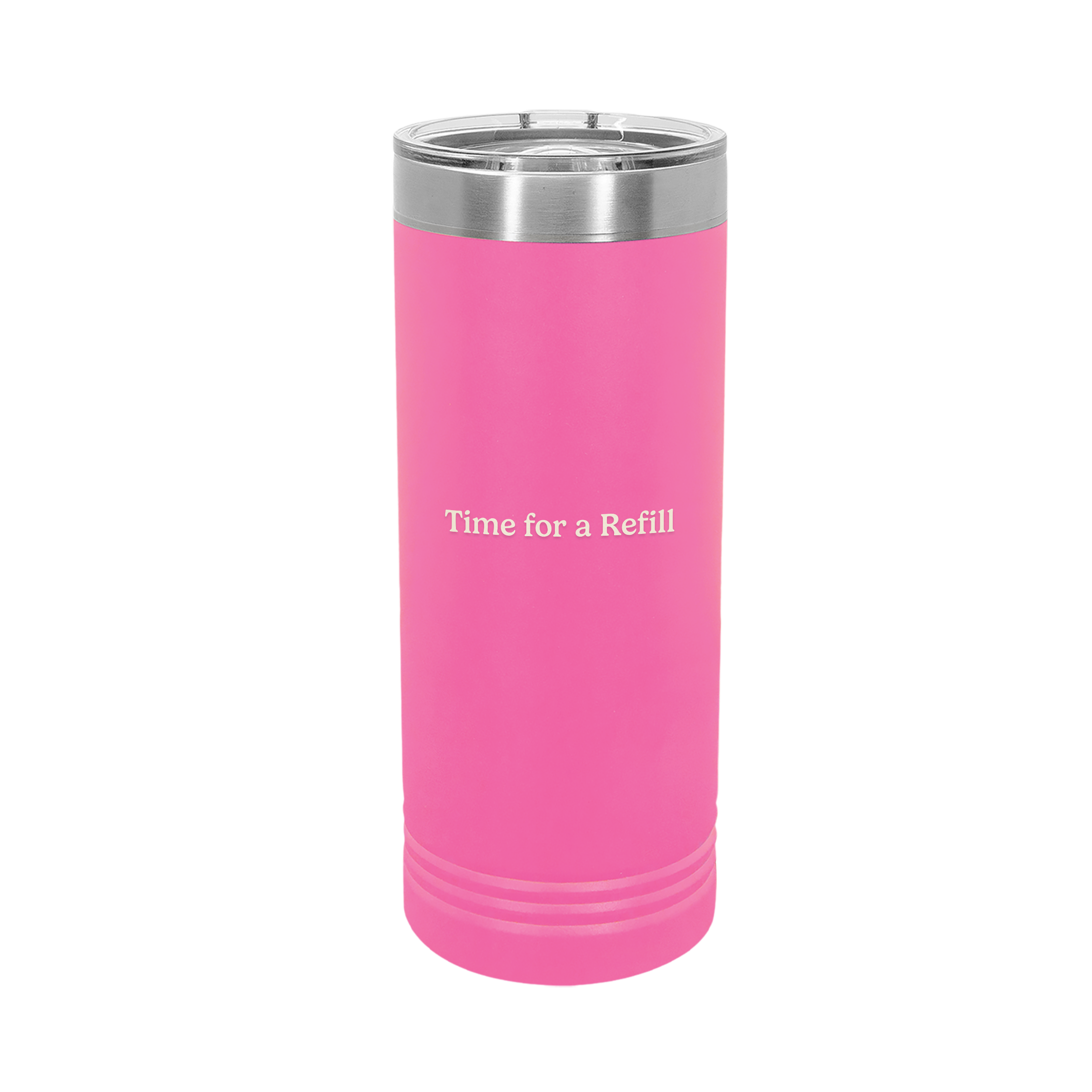 Ellianos Time for a Refill Tumbler insulated tumbler, close-up of printed design
