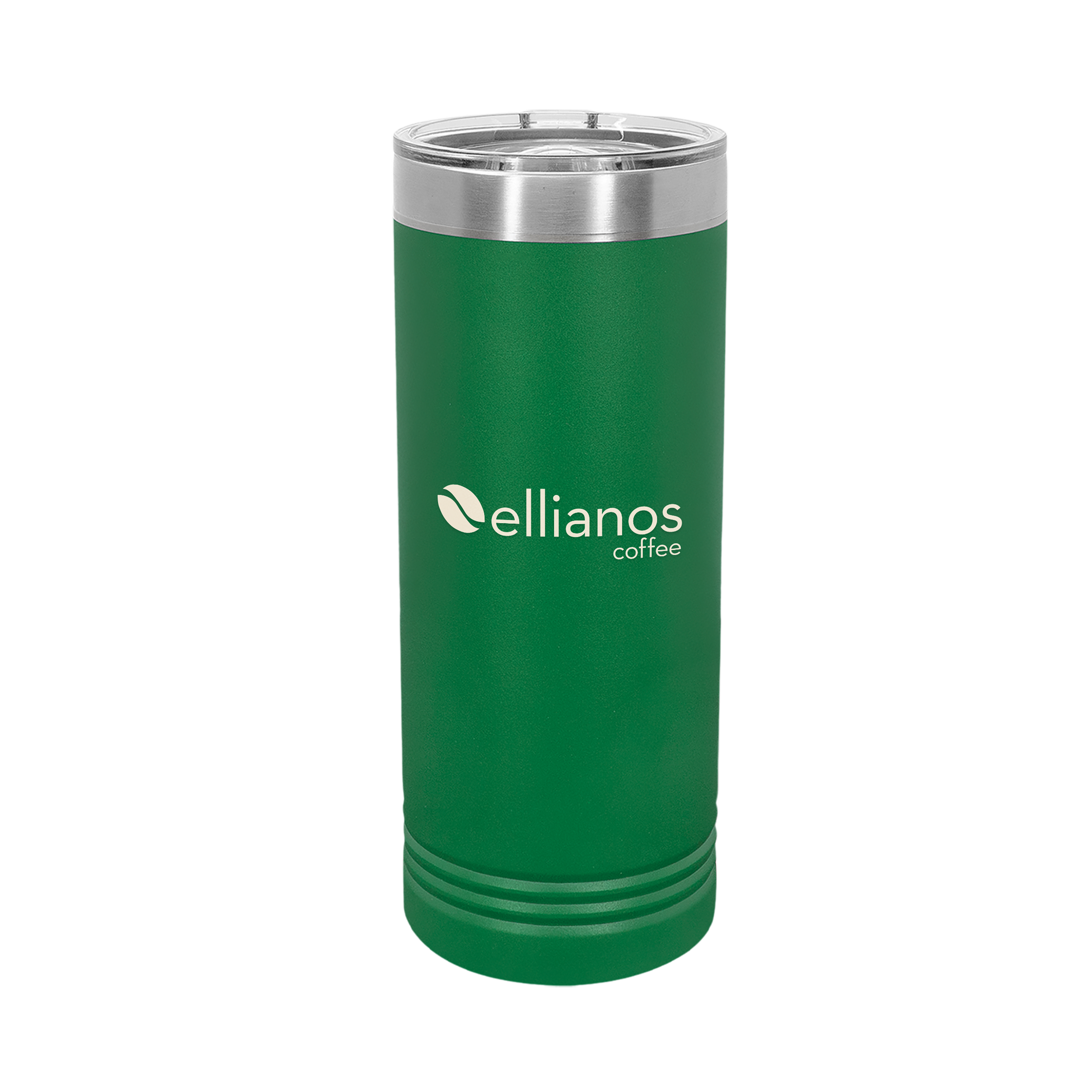 Ellianos Time for a Refill Tumbler insulated tumbler with lid, back view