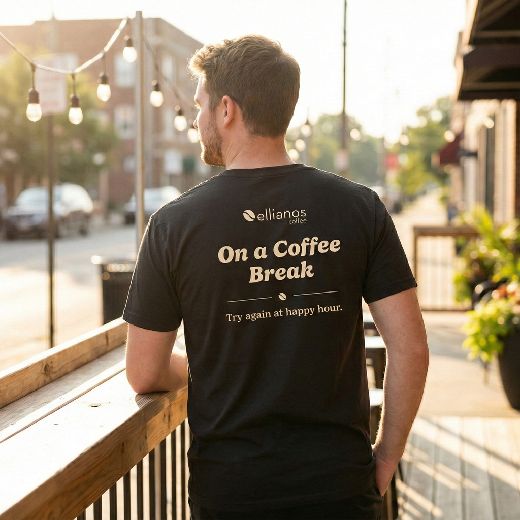 On a Coffee Break T-Shirt - back view