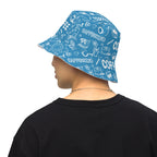 Ellianos Coffee reversible bucket hat, interior pattern from back